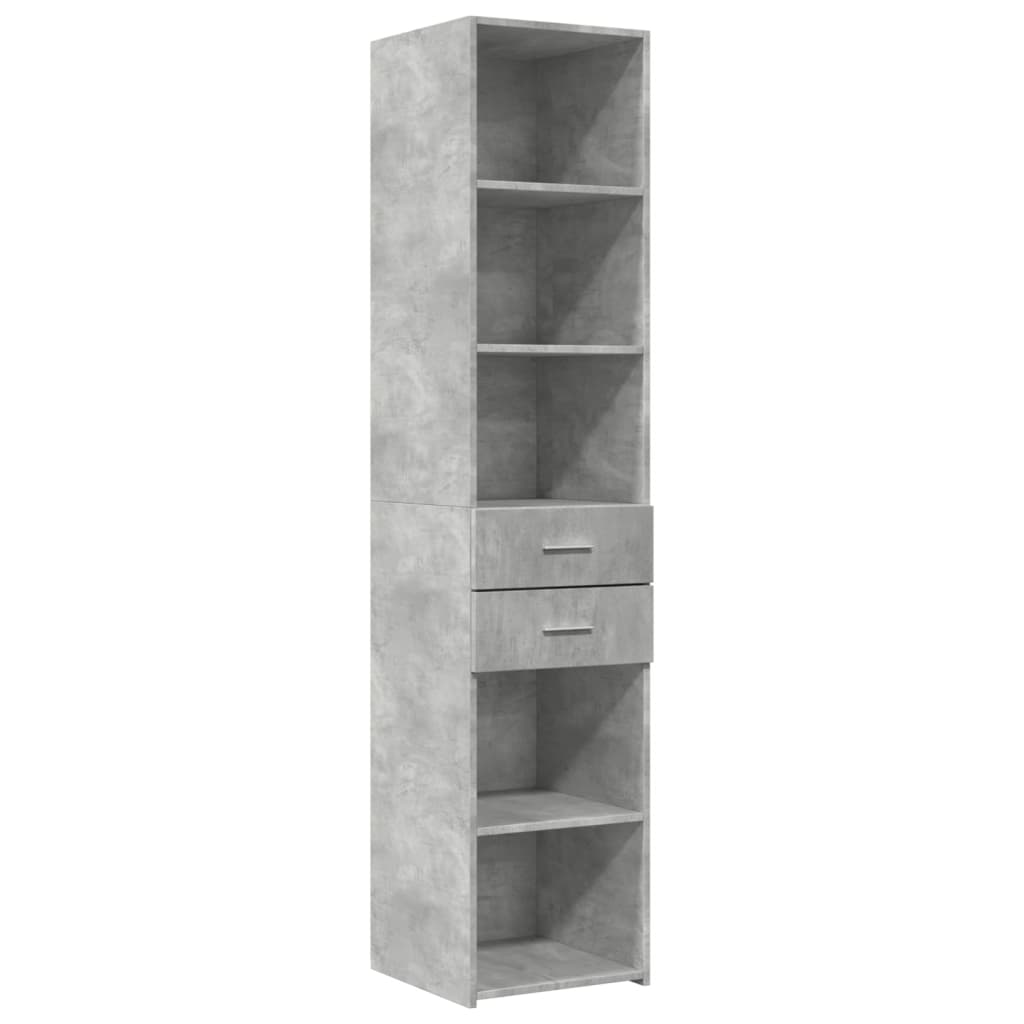 vidaXL Dulap înalt, gri beton, 40x42,5x185 cm, lemn prelucrat