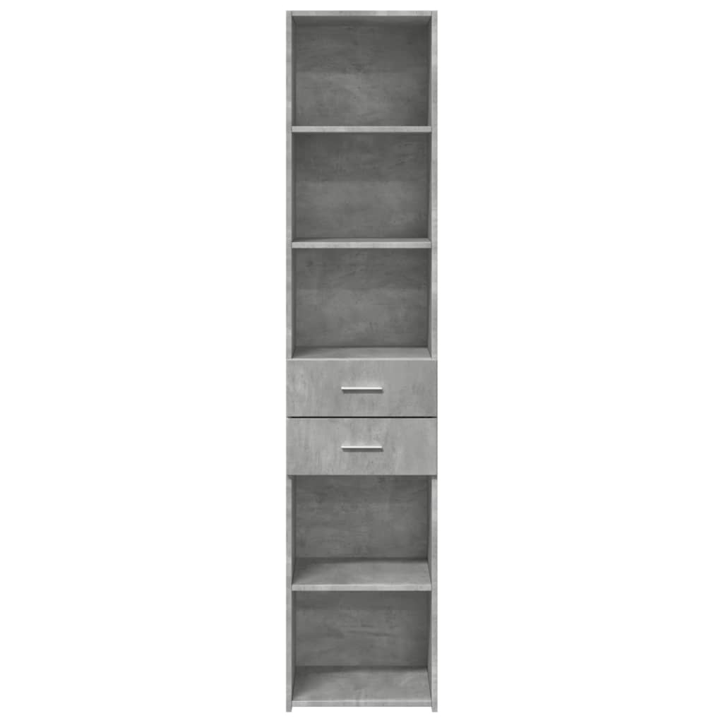 vidaXL Dulap înalt, gri beton, 40x42,5x185 cm, lemn prelucrat