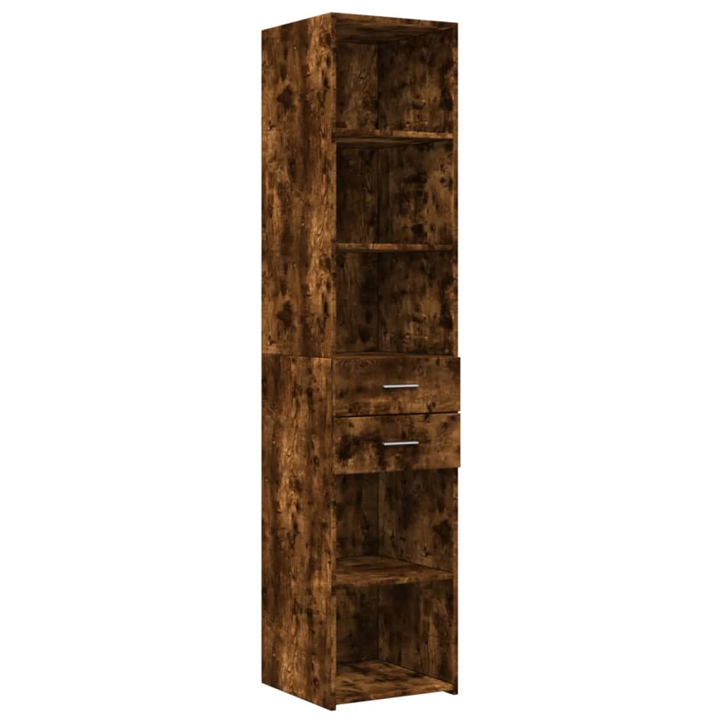 vidaXL Dulap înalt, stejar fumuriu, 40x42,5x185 cm, lemn prelucrat