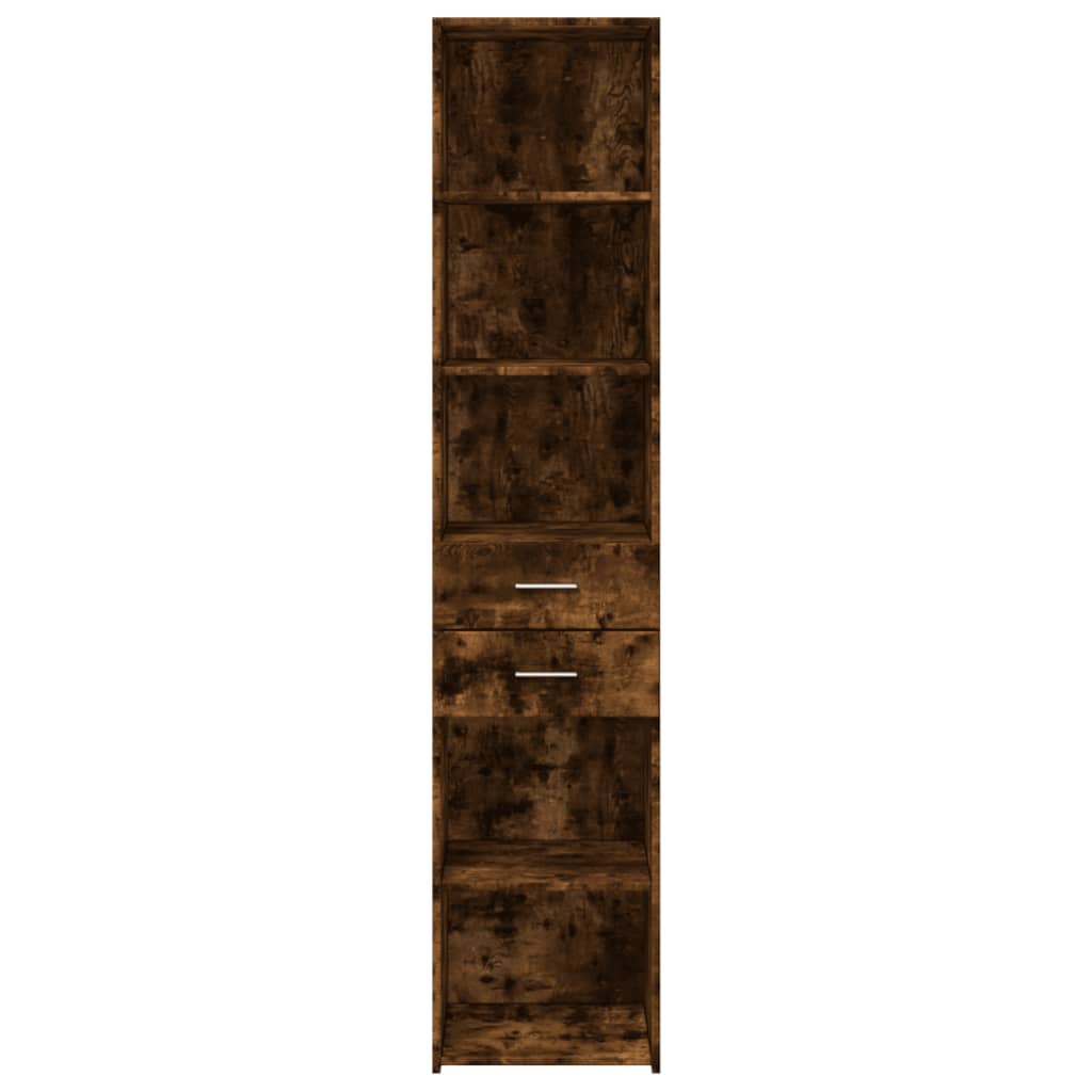 vidaXL Dulap înalt, stejar fumuriu, 40x42,5x185 cm, lemn prelucrat