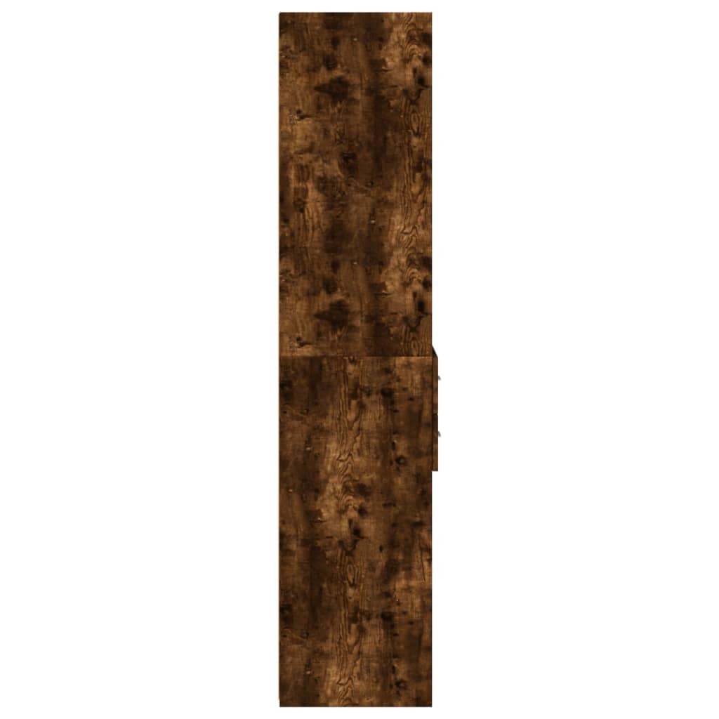vidaXL Dulap înalt, stejar fumuriu, 40x42,5x185 cm, lemn prelucrat