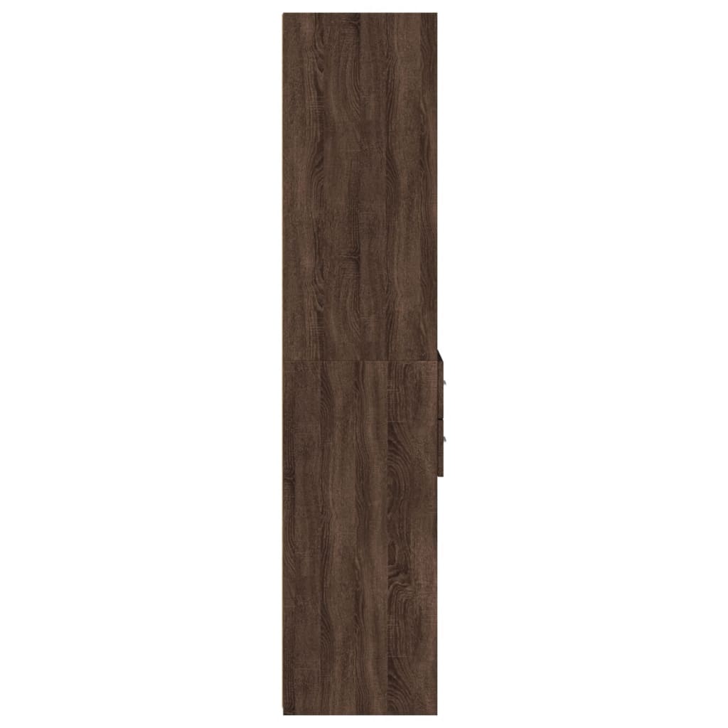 vidaXL Dulap înalt, stejar maro, 40x42,5x185 cm, lemn prelucrat