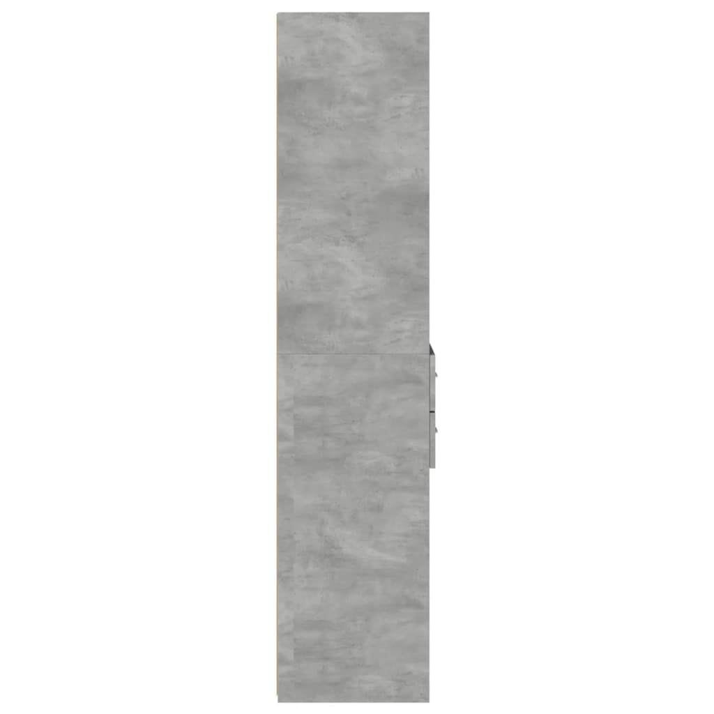 vidaXL Dulap înalt, gri beton, 45x42,5x185 cm, lemn compozit