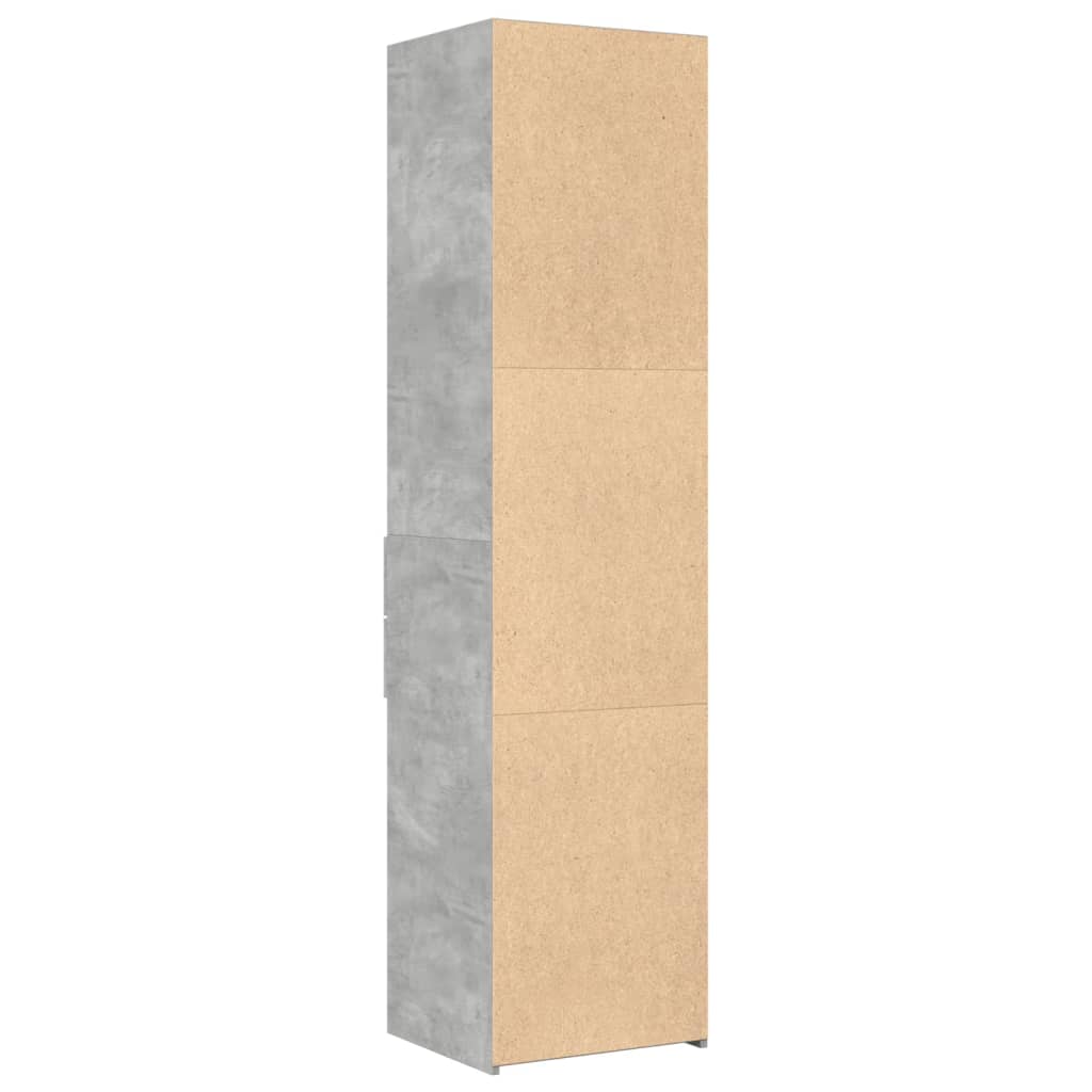 vidaXL Dulap înalt, gri beton, 45x42,5x185 cm, lemn compozit