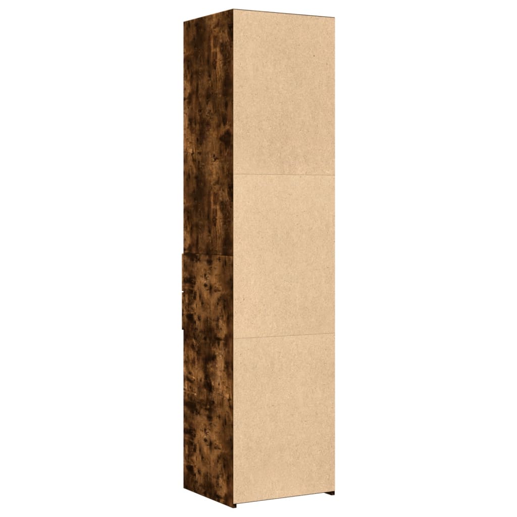 vidaXL Dulap înalt, stejar fumuriu, 45x42,5x185 cm, lemn compozit