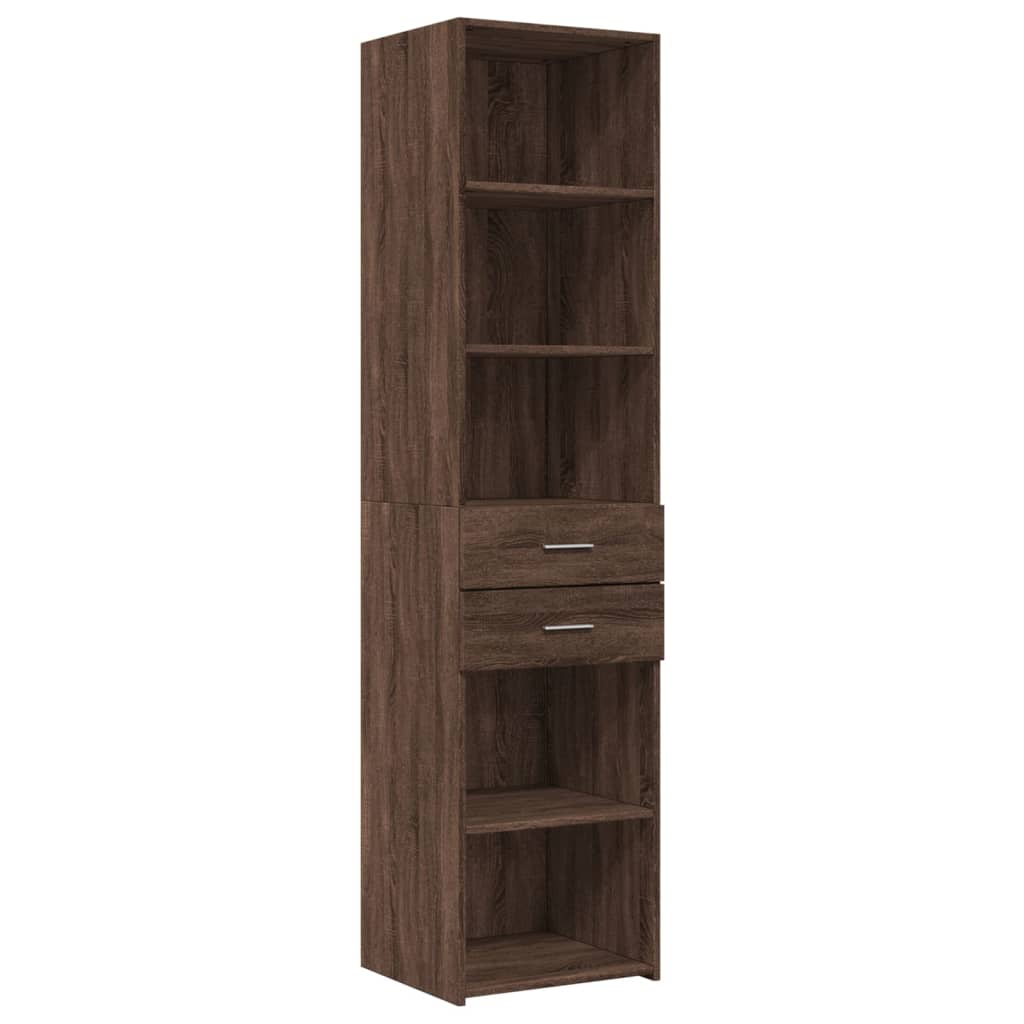 vidaXL Dulap înalt, stejar maro, 45x42,5x185 cm, lemn prelucrat