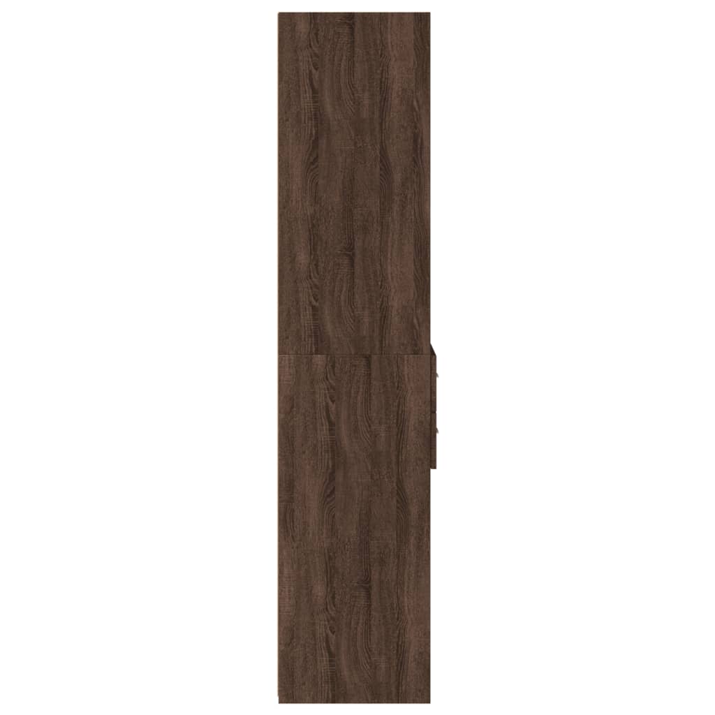 vidaXL Dulap înalt, stejar maro, 45x42,5x185 cm, lemn prelucrat
