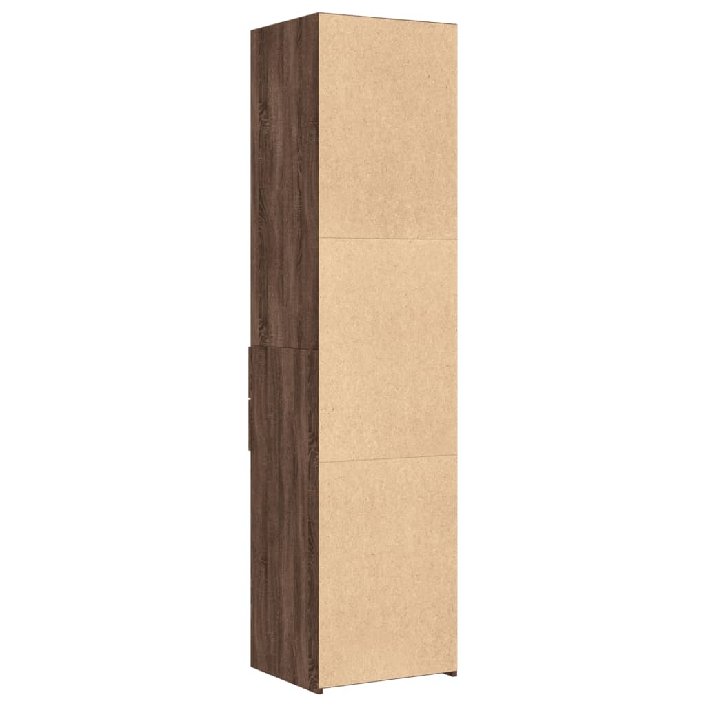 vidaXL Dulap înalt, stejar maro, 45x42,5x185 cm, lemn prelucrat