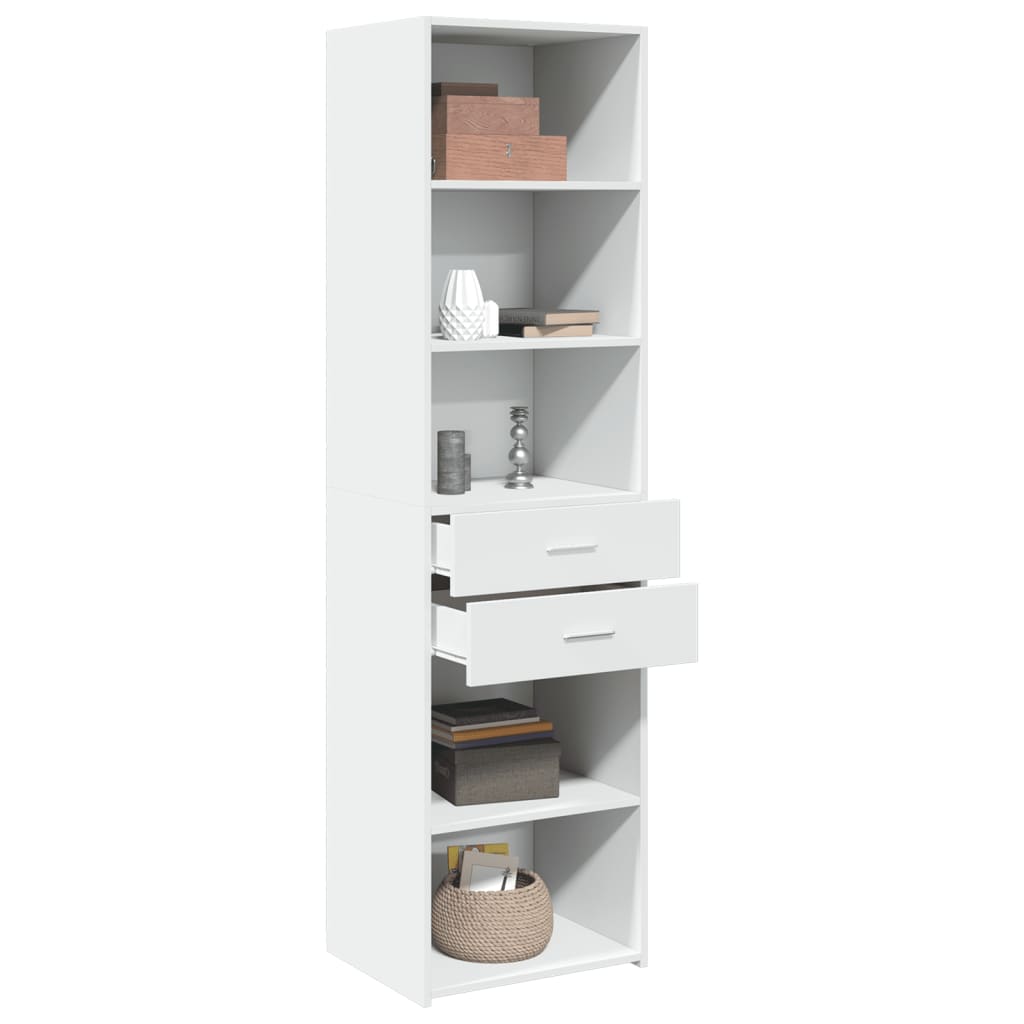 vidaXL Dulap înalt, alb, 50x42,5x185 cm, lemn prelucrat