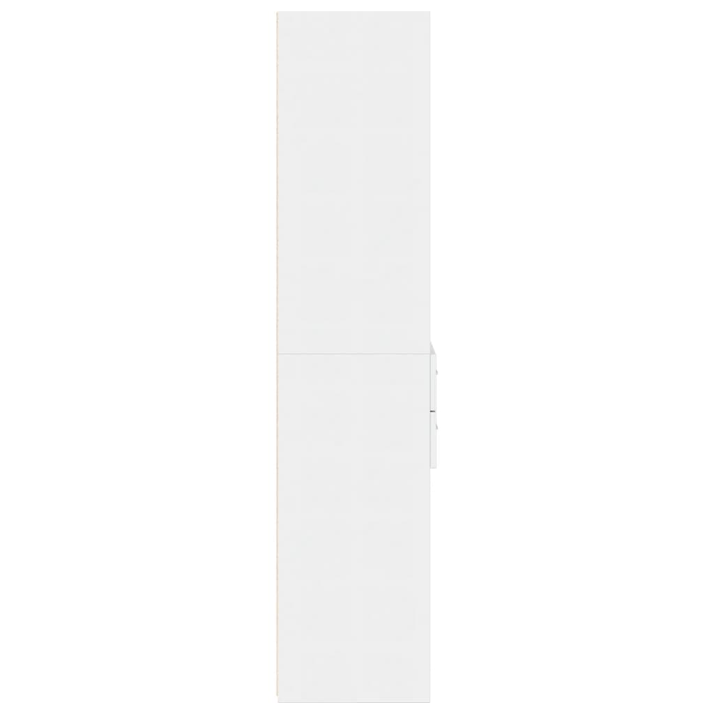 vidaXL Dulap înalt, alb, 50x42,5x185 cm, lemn prelucrat