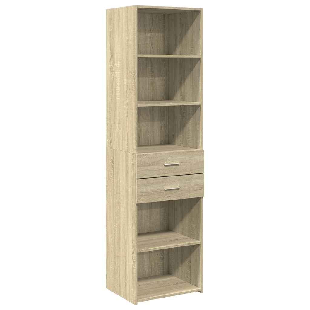 vidaXL Dulap înalt, stejar sonoma, 50x42,5x185 cm, lemn prelucrat