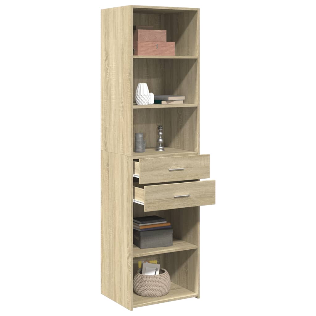 vidaXL Dulap înalt, stejar sonoma, 50x42,5x185 cm, lemn prelucrat