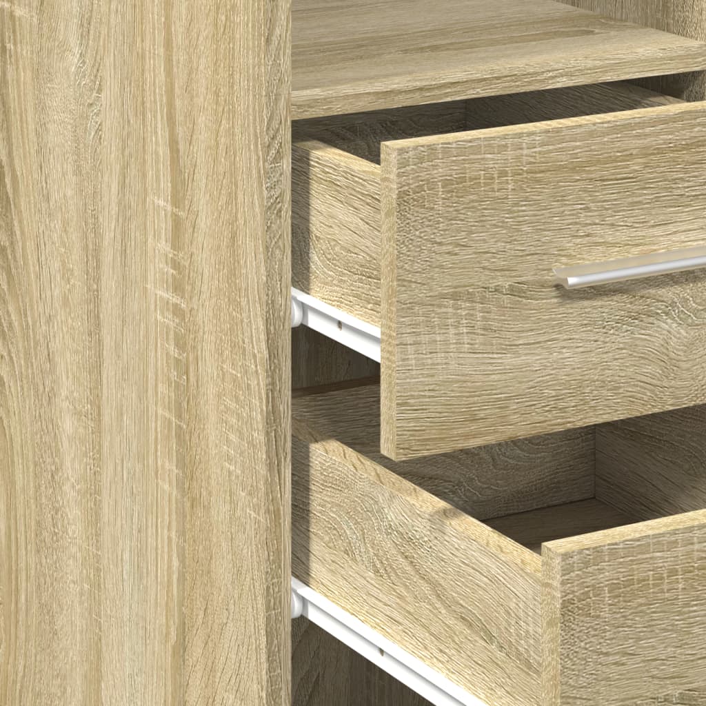 vidaXL Dulap înalt, stejar sonoma, 50x42,5x185 cm, lemn prelucrat
