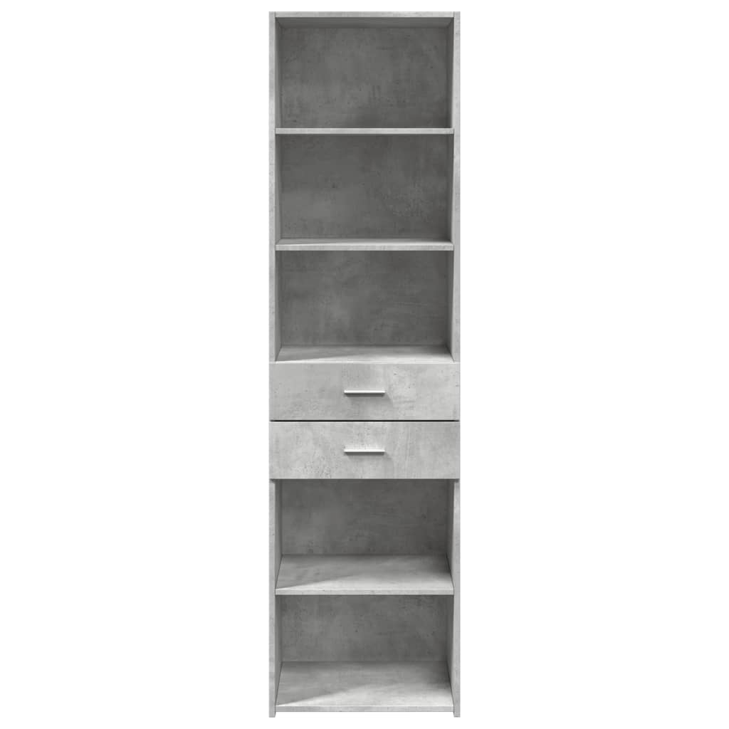vidaXL Dulap înalt, gri beton, 50x42,5x185 cm, lemn prelucrat