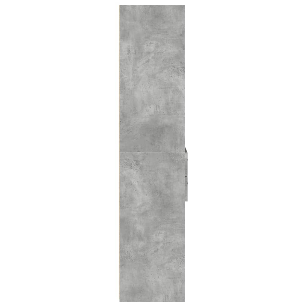 vidaXL Dulap înalt, gri beton, 50x42,5x185 cm, lemn prelucrat