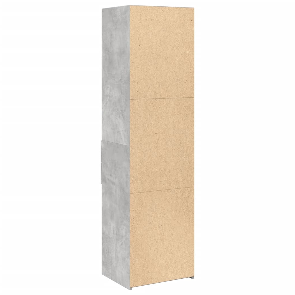 vidaXL Dulap înalt, gri beton, 50x42,5x185 cm, lemn prelucrat