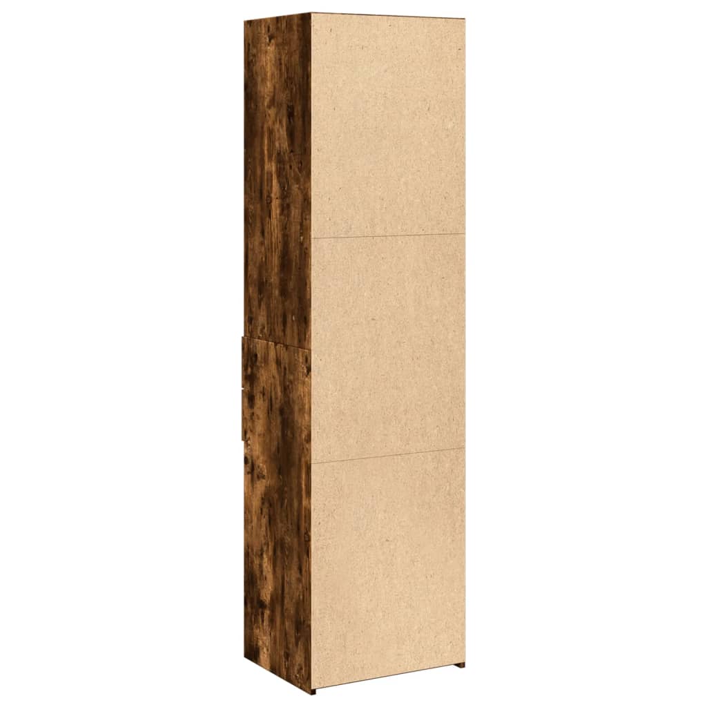 vidaXL Dulap înalt, stejar fumuriu, 50x42,5x185 cm, lemn prelucrat