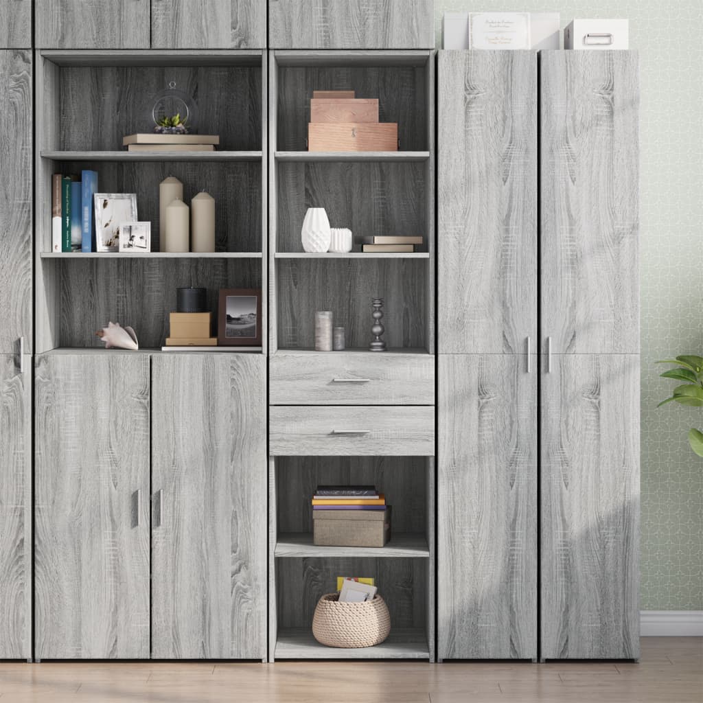 vidaXL Dulap înalt, gri sonoma, 50x42,5x185 cm, lemn prelucrat