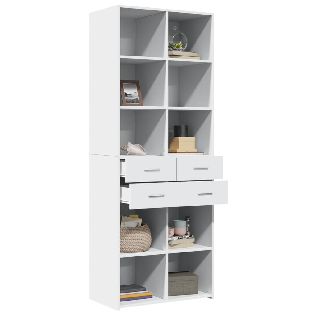 vidaXL Dulap înalt, alb, 70x42,5x185 cm, lemn prelucrat
