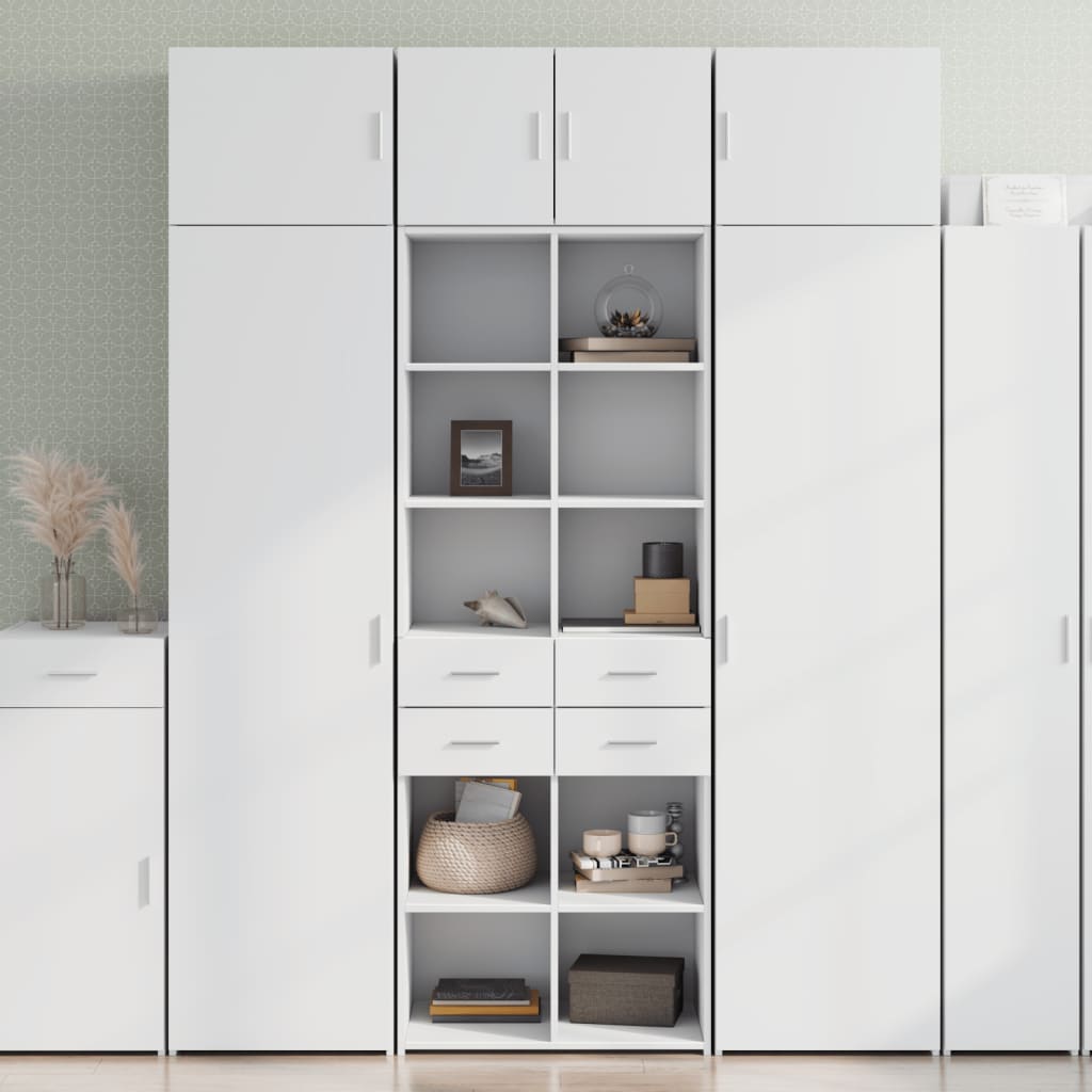 vidaXL Dulap înalt, alb, 70x42,5x185 cm, lemn prelucrat