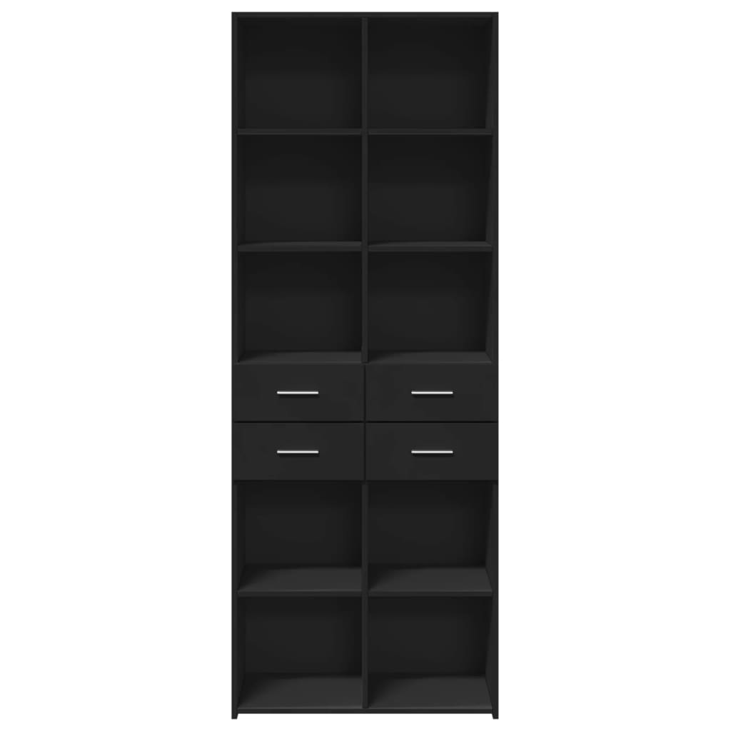 vidaXL Dulap înalt, negru, 70x42,5x185 cm, lemn prelucrat