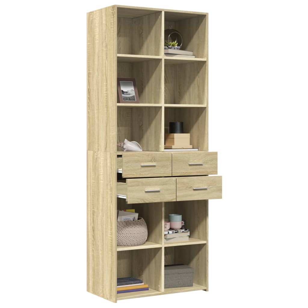 vidaXL Dulap înalt, stejar sonoma, 70x42,5x185 cm, lemn prelucrat