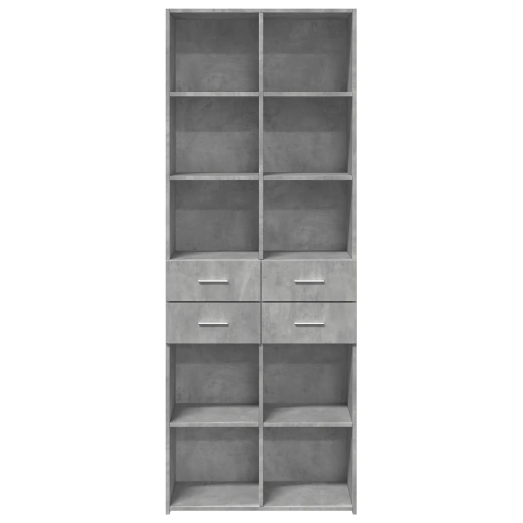 vidaXL Dulap înalt, gri beton, 70x42,5x185 cm, lemn prelucrat