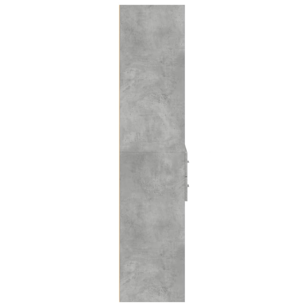 vidaXL Dulap înalt, gri beton, 70x42,5x185 cm, lemn prelucrat