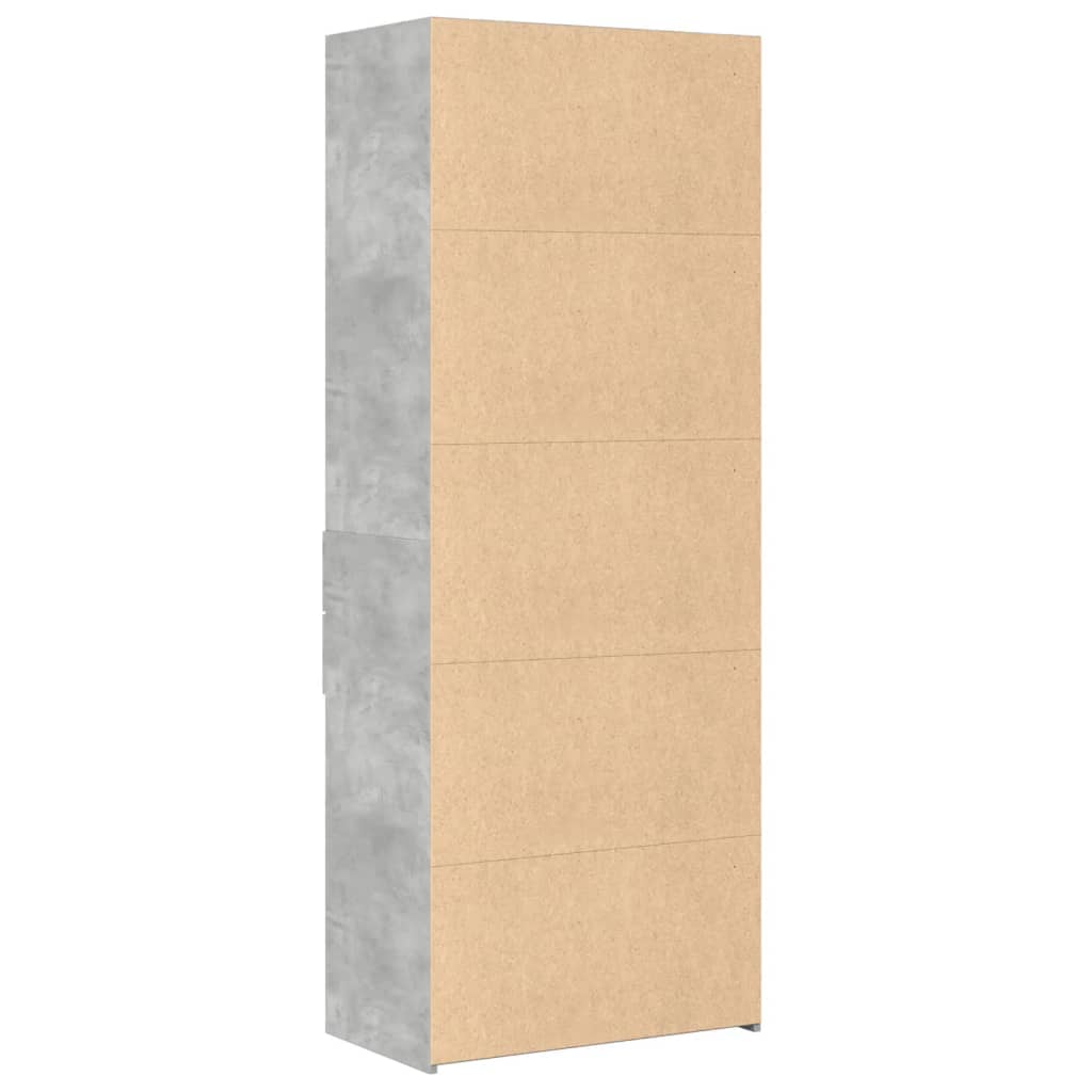 vidaXL Dulap înalt, gri beton, 70x42,5x185 cm, lemn prelucrat