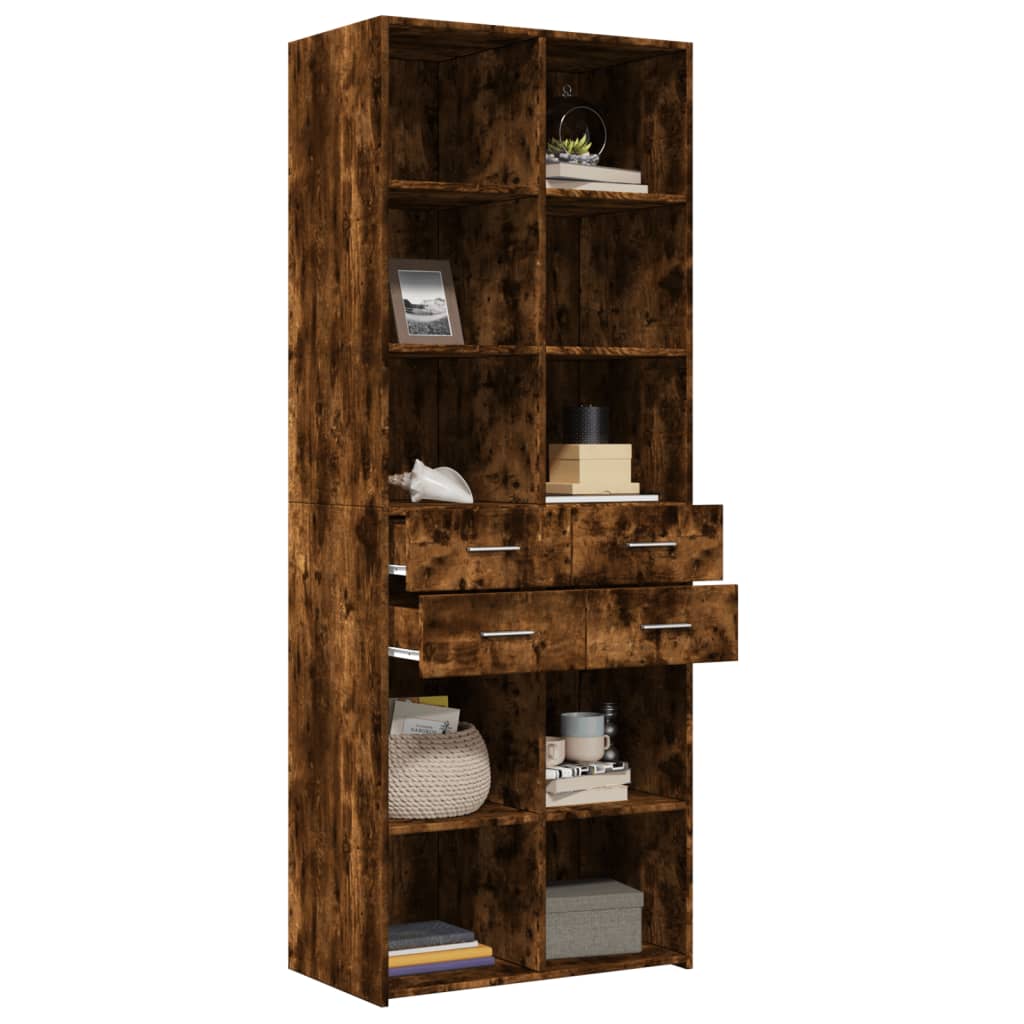 vidaXL Dulap înalt, stejar fumuriu, 70x42,5x185 cm, lemn prelucrat vidaXL Dulap înalt, stejar fumuriu, 70x42,5x185 cm, lemn prelucrat