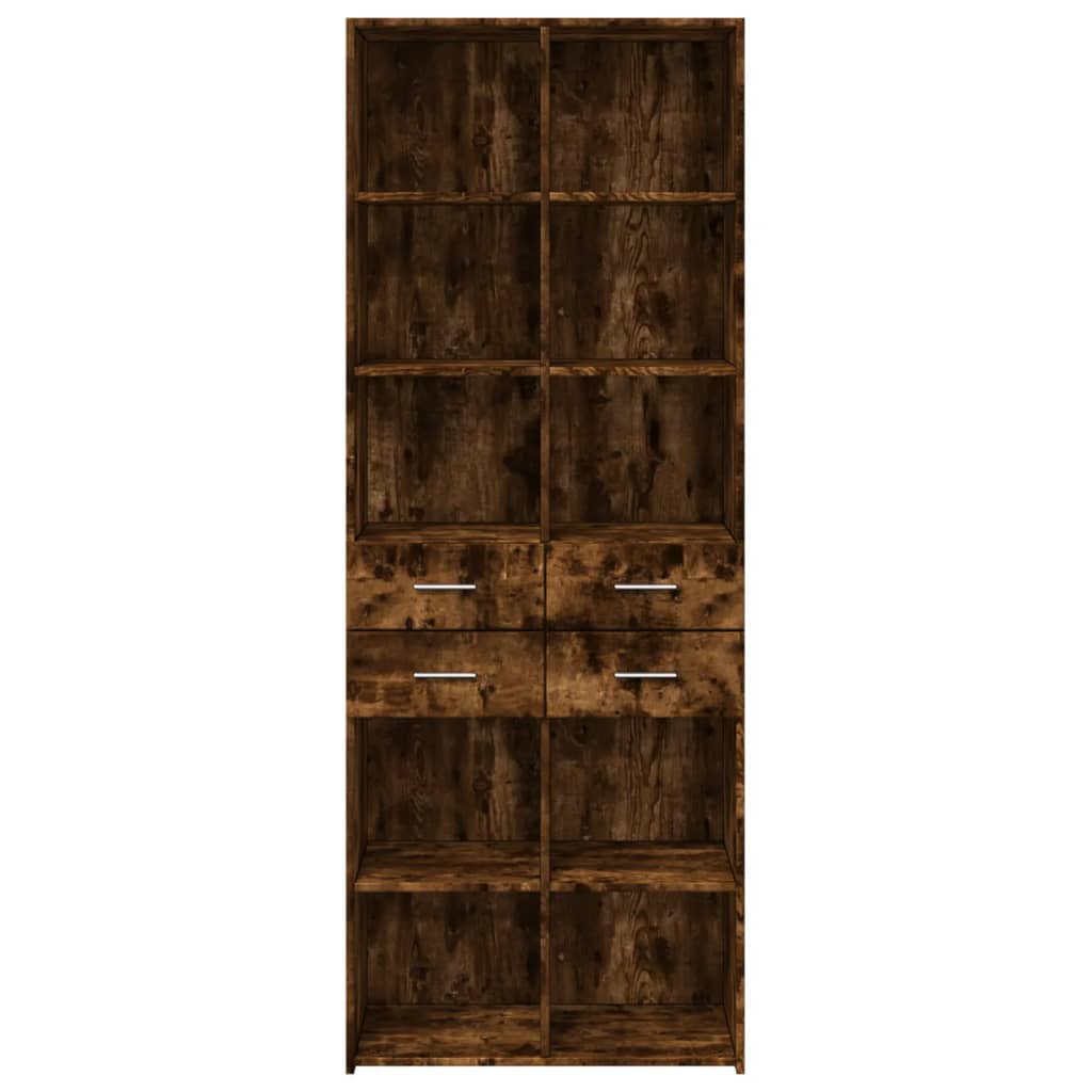 vidaXL Dulap înalt, stejar fumuriu, 70x42,5x185 cm, lemn prelucrat vidaXL Dulap înalt, stejar fumuriu, 70x42,5x185 cm, lemn prelucrat