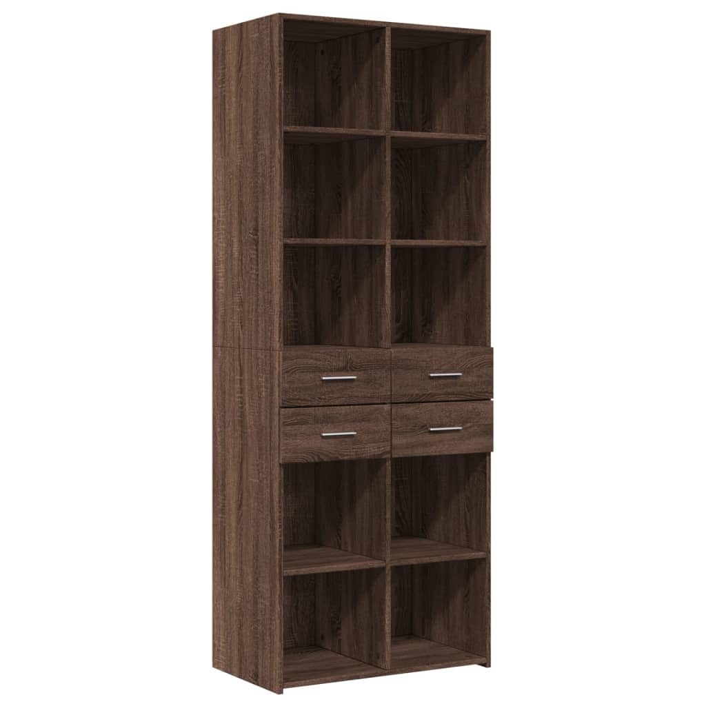 vidaXL Dulap înalt, stejar maro, 70x42,5x185 cm, lemn prelucrat