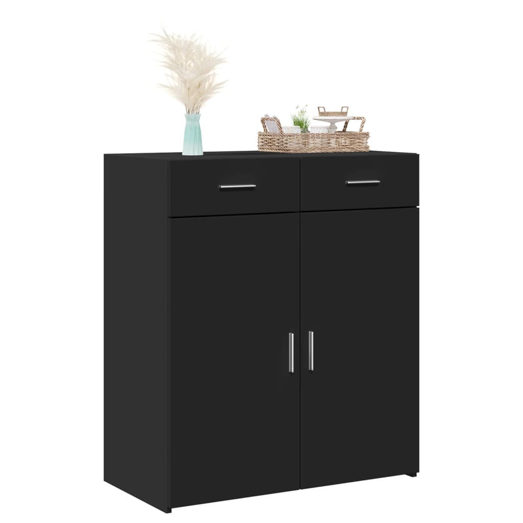 vidaXL Dulap, negru, 80x42,5x93 cm, lemn prelucrat