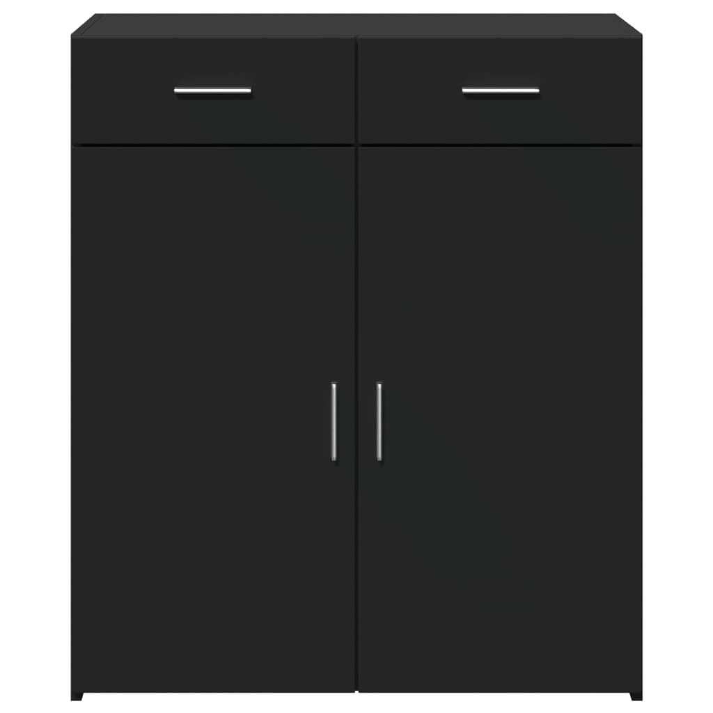 vidaXL Dulap, negru, 80x42,5x93 cm, lemn prelucrat