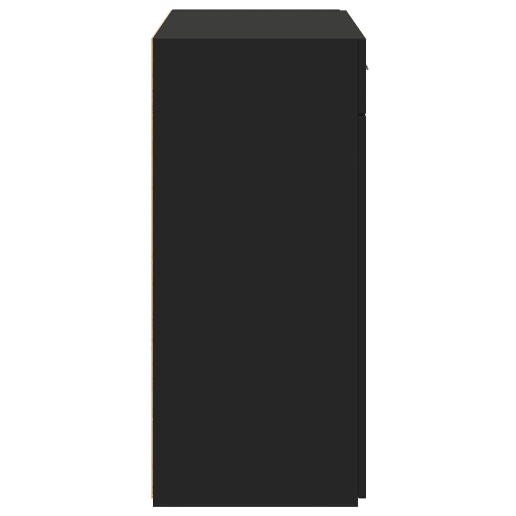 vidaXL Dulap, negru, 80x42,5x93 cm, lemn prelucrat