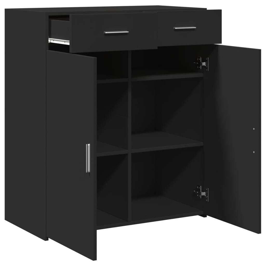 vidaXL Dulap, negru, 80x42,5x93 cm, lemn prelucrat
