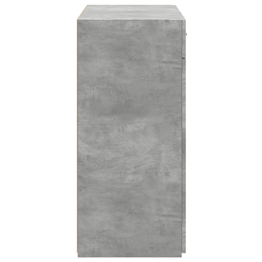vidaXL Dulap, gri beton, 80x42,5x93 cm, lemn prelucrat vidaXL Dulap, gri beton, 80x42,5x93 cm, lemn prelucrat