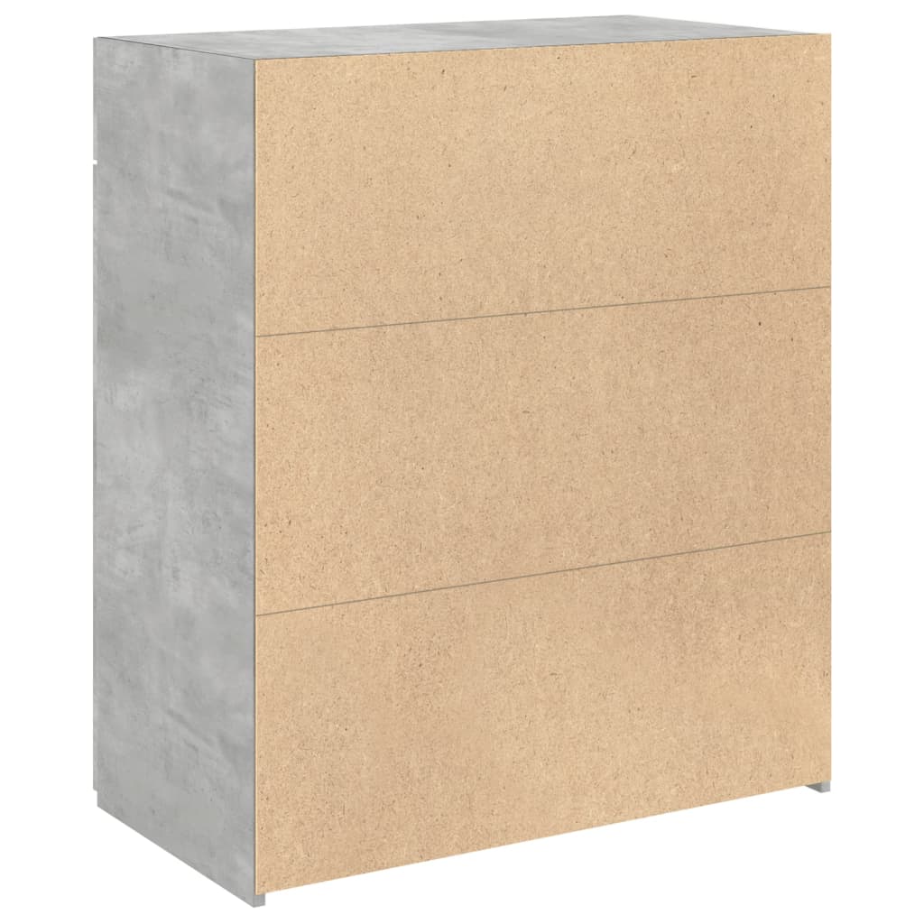 vidaXL Dulap, gri beton, 80x42,5x93 cm, lemn prelucrat vidaXL Dulap, gri beton, 80x42,5x93 cm, lemn prelucrat