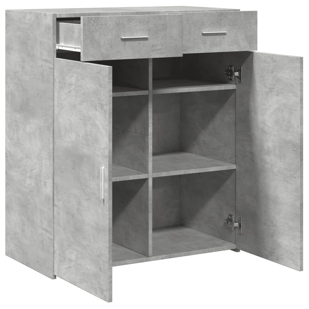 vidaXL Dulap, gri beton, 80x42,5x93 cm, lemn prelucrat vidaXL Dulap, gri beton, 80x42,5x93 cm, lemn prelucrat