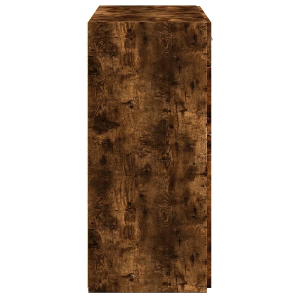 vidaXL Dulap, stejar fumuriu, 80x42,5x93 cm, lemn prelucrat