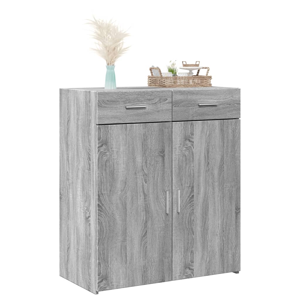 vidaXL Dulap, sonoma gri, 80x42,5x93 cm, lemn prelucrat