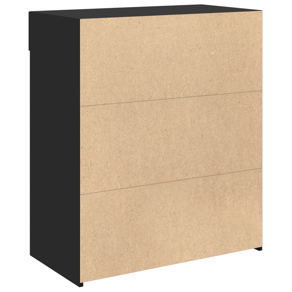 vidaXL Dulap, negru, 80x42,5x93 cm, lemn prelucrat
