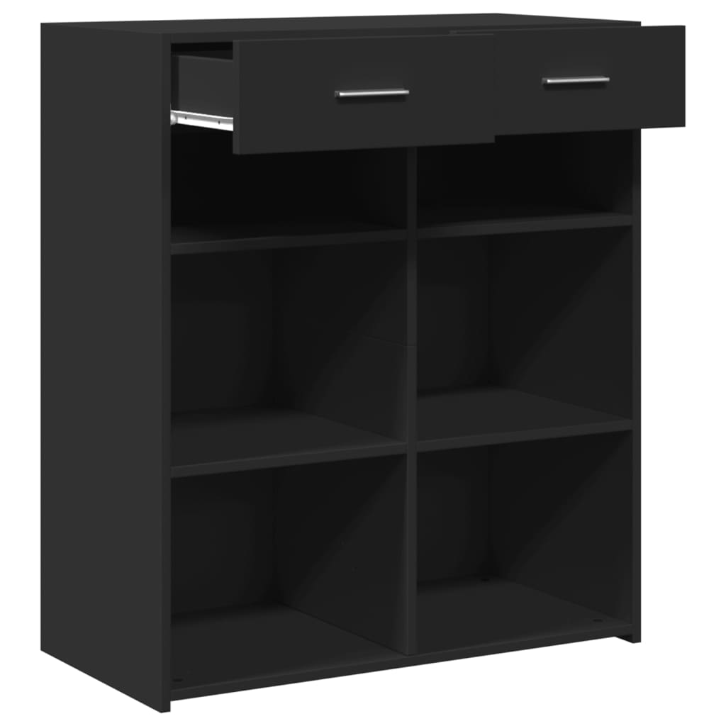 vidaXL Dulap, negru, 80x42,5x93 cm, lemn prelucrat
