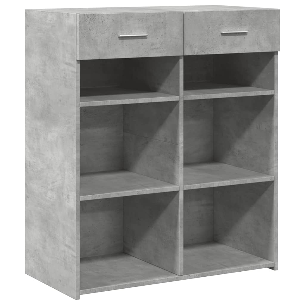 vidaXL Dulap, gri beton, 80x42,5x93 cm, lemn prelucrat vidaXL Dulap, gri beton, 80x42,5x93 cm, lemn prelucrat