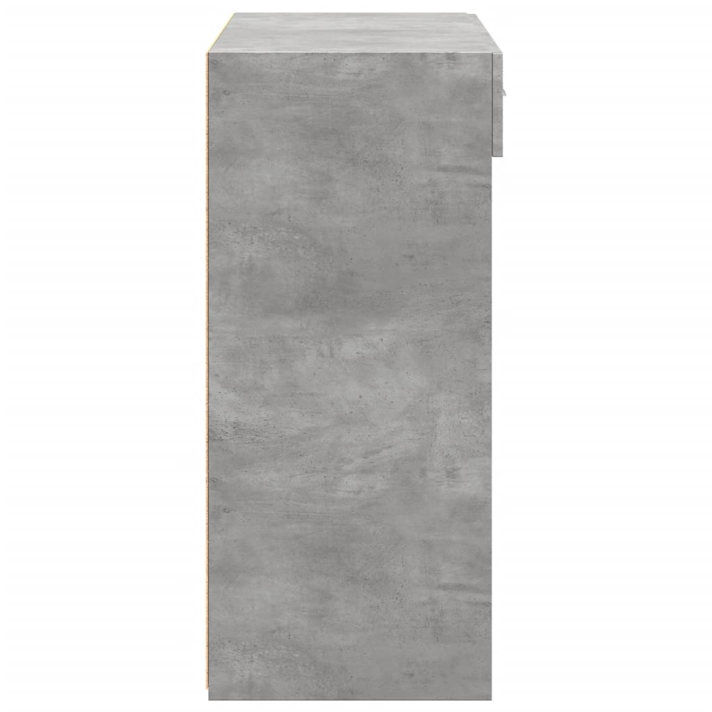 vidaXL Dulap, gri beton, 80x42,5x93 cm, lemn prelucrat vidaXL Dulap, gri beton, 80x42,5x93 cm, lemn prelucrat