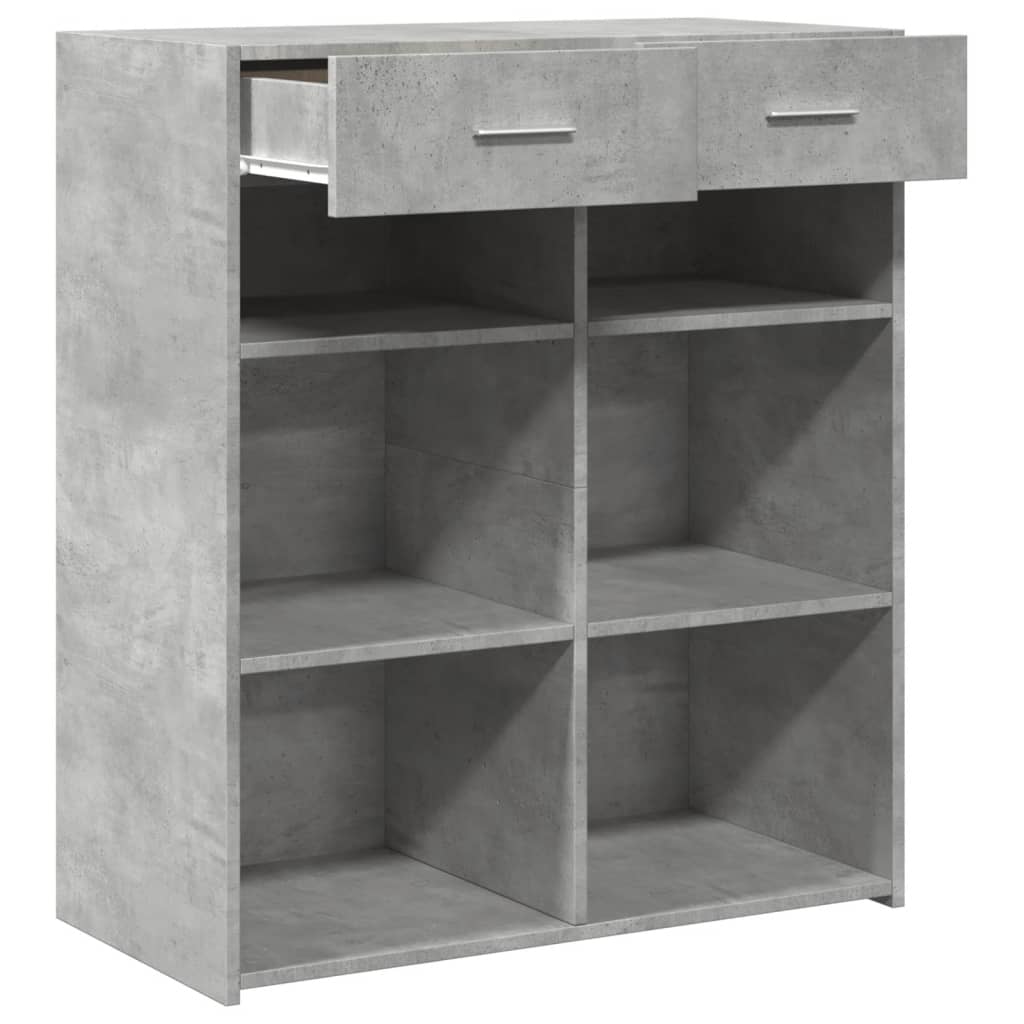 vidaXL Dulap, gri beton, 80x42,5x93 cm, lemn prelucrat vidaXL Dulap, gri beton, 80x42,5x93 cm, lemn prelucrat