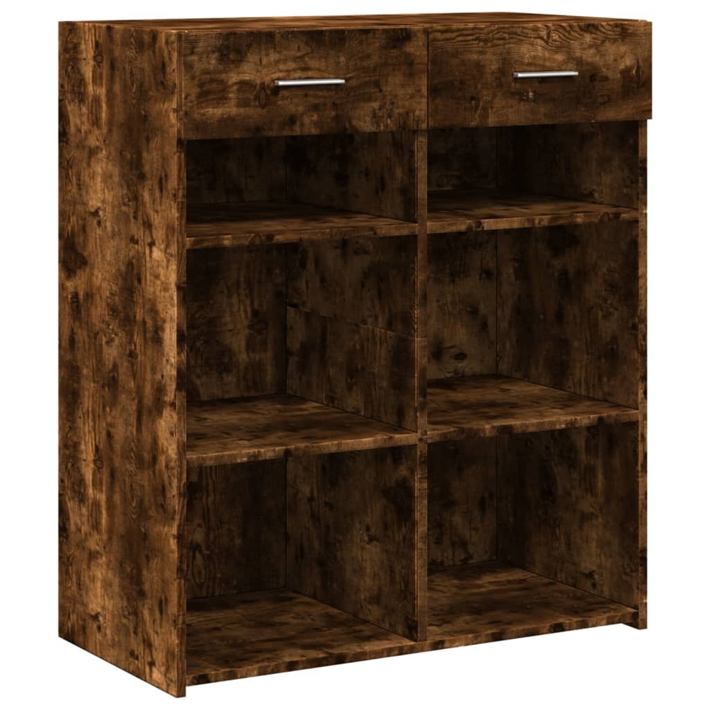 vidaXL Dulap, stejar fumuriu, 80x42,5x93 cm, lemn prelucrat