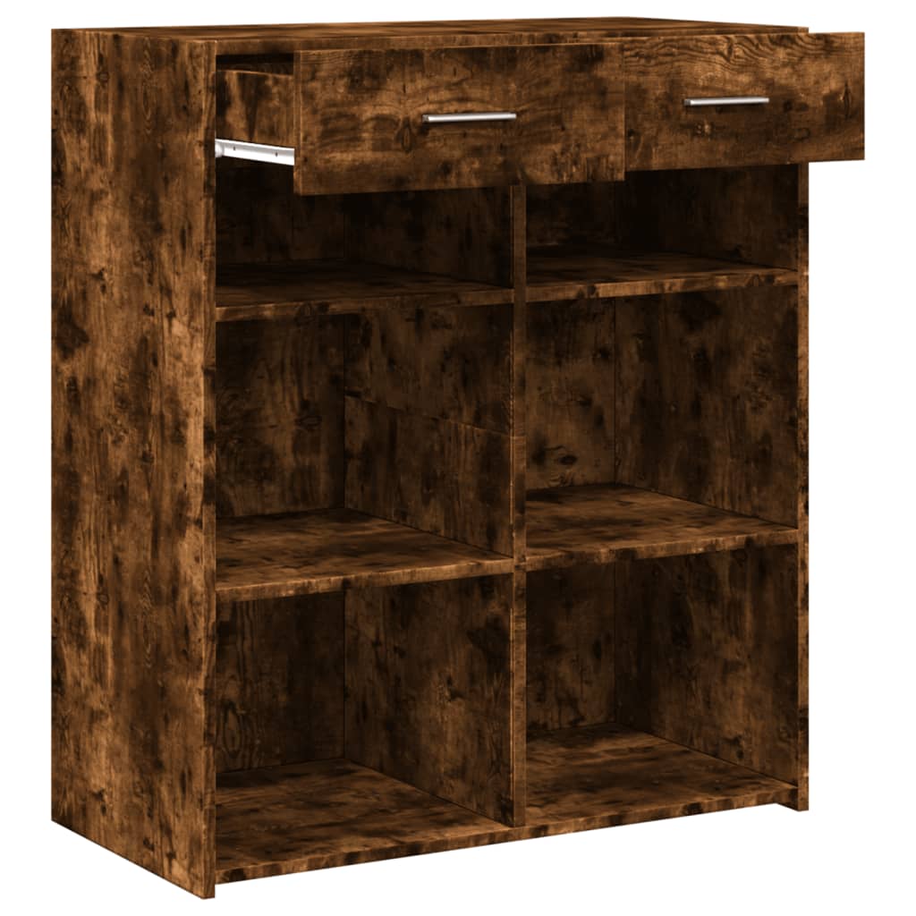 vidaXL Dulap, stejar fumuriu, 80x42,5x93 cm, lemn prelucrat