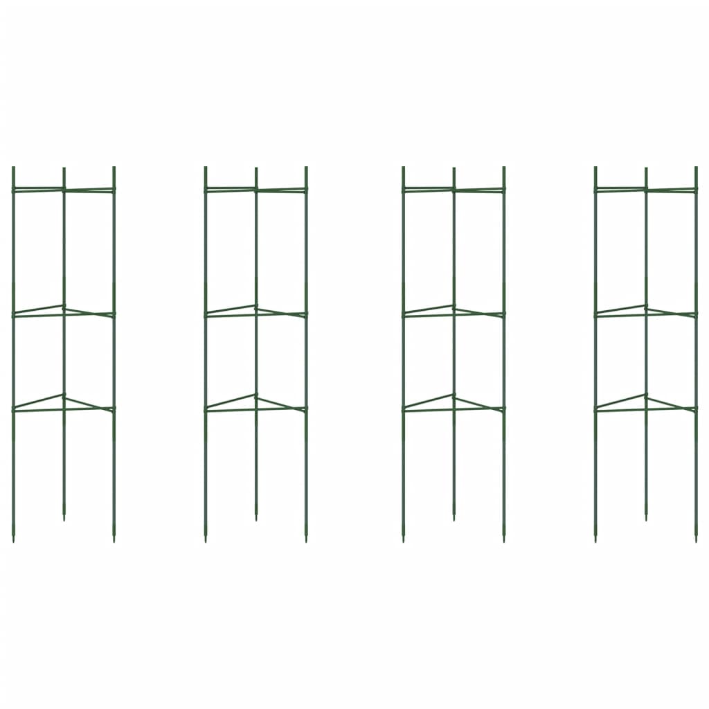 vidaXL Suport pentru roșii, 4 buc., 116 cm, oțel și PP