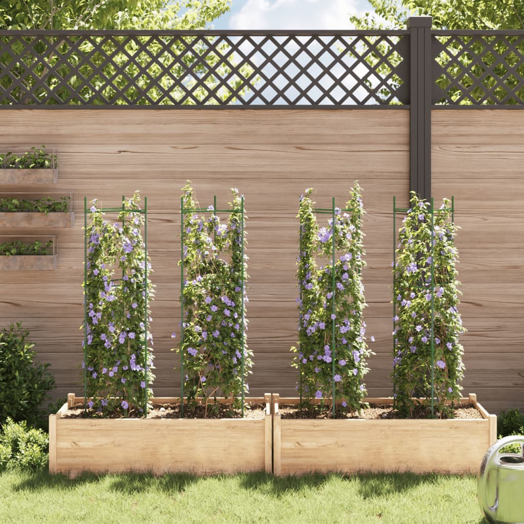 vidaXL Suport pentru roșii, 4 buc., 116 cm, oțel și PP